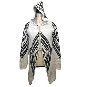Northern Angel Aztec Southwestern Boho Hooded Open Front Cardigan Size‎ Medium